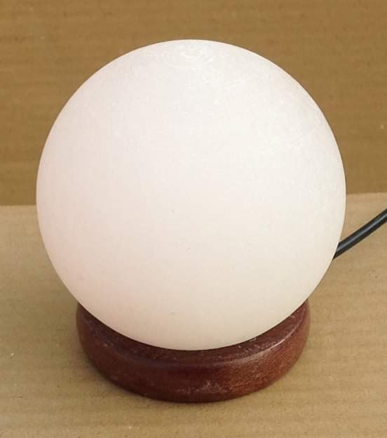 White Sphere Salt Lamp